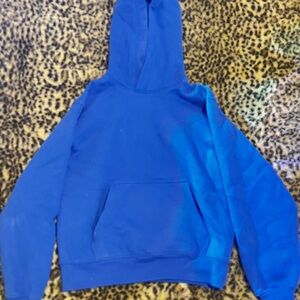 jazz blue aritzia cozy fleece perfect hoodie